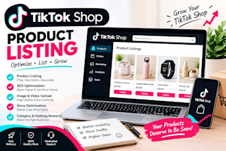 do  tiktok shop products listing  and store optimization