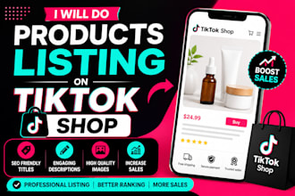 do  tiktok shop products listing  and store optimization