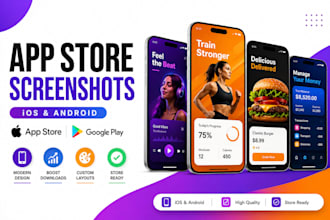 design ios and android app store and play store screenshots