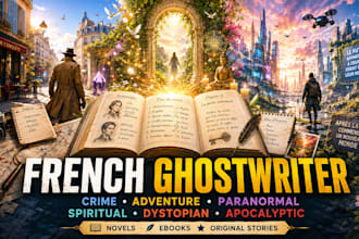 french ghostwriter crime adventure dystopian spiritual novels ebook paranormal