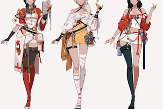 create anime character illustrations for fan art