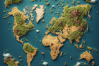 do fantasy world map illustration