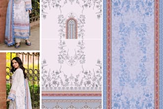 create seamless textile pattren and fabric print design