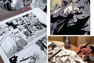 draw manga comic book illustration or webtoon cover