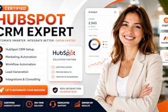 set up hubspot CRM zapier monday and marketing automation as hubspot expert