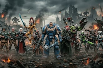 draw warhammer miniatures for your needs
