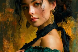 create oil painting, digital oil painting