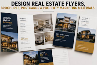 design real estate property brochure pricing list  flyer, banner, booklet design