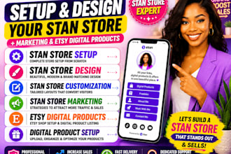 setup stan store, stan store design, stan store marketing, etsy digital products