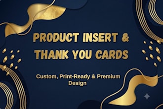 design custom product insert cards and thank you cards
