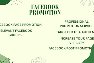 promote your facebook page to a targeted USA audience