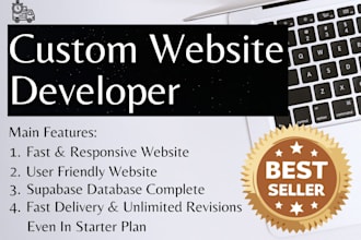 develop fully designed website with supabase database