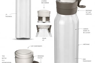 create creative water bottle, flask and product design sketches