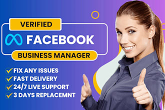 create fresh verified fb business manager and ads account