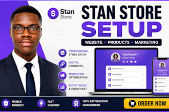 setup stan store, stan store website and stan store marketing