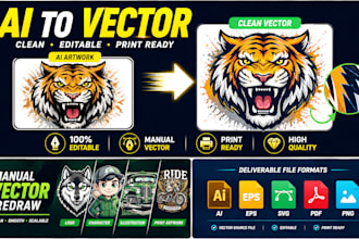 convert artwork to clean editable vector