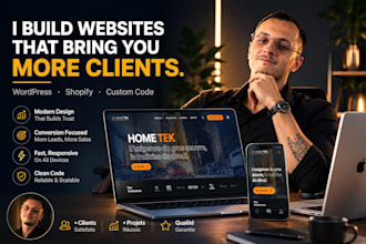 design  a professional wordpress, shopify or HTML website