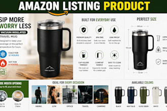 create amazon product infographic, listing images