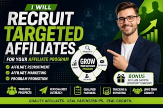 recruit targeted affiliates for your affiliate program
