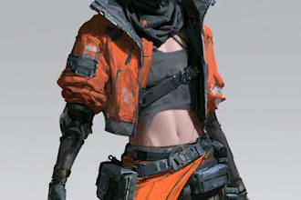 sci fi character illustration or sci fi character