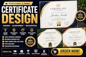 design certificates, diplomas, award certificate achievement school certificates