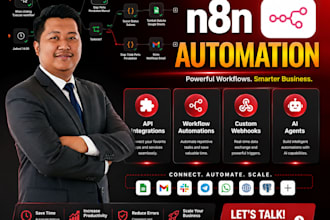 create n8n automation for your business workflows, ai agent