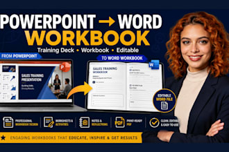 convert your powerpoint training presentation into a word workbook