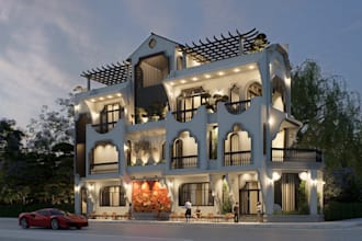 create realistic 3d architectural exterior rendering using sketchup and d5
