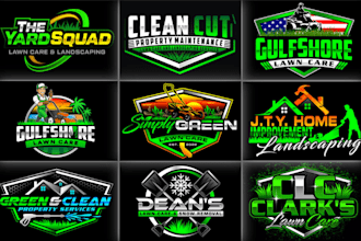 do gardening landscape and lawn care logo design