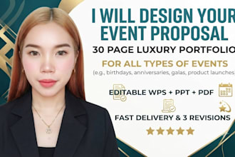 create an event planner proposal portfolio