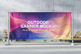 design a indoor and outdoor banner design, display banner