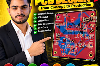 create professional pcb layout and circuit schematic