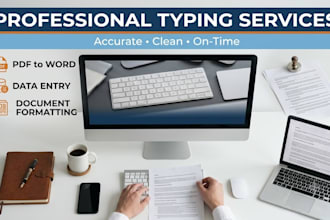 do accurate typing, PDF to word and copy typing