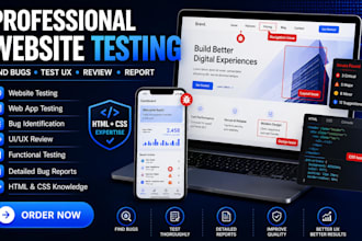 test your website and provide detailed QA feedback report