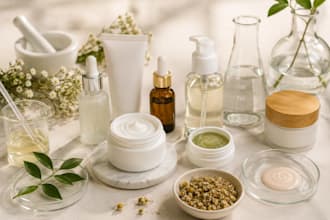 develop custom organic, skincare, haircare, cosmetic product