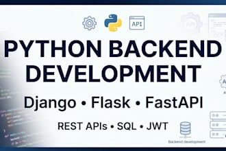 develop python django flask backend and rest apis