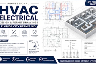 permit hvac electric design for florida city permit