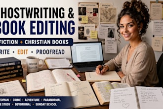 ghostwrite dystopian crime adventure novels bible study devotional ebook writer