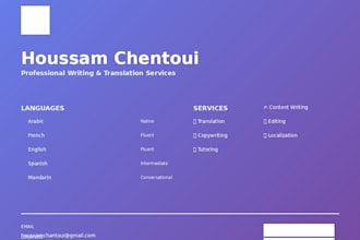 write or translate any artical