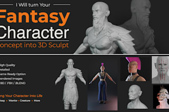 create stylized game ready 3d character with clean topology