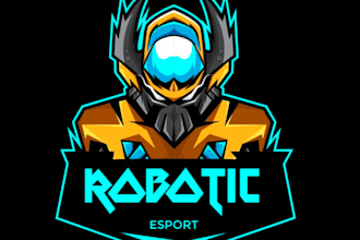 create awesome style for robot gaming mascot logo design