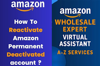 reinstate  suspended amazon listing violation as VA, deactivated account