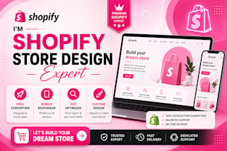 do shopify store design, shopify dropshipping store, redesign shopify web