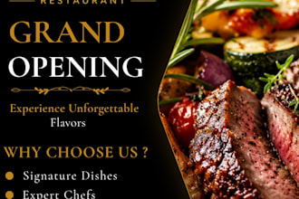 design modern restaurant flyers and posters