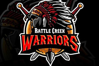 create wonderful make new style warriors inland tribes mascot logo design