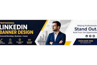 design a professional linkedin banner