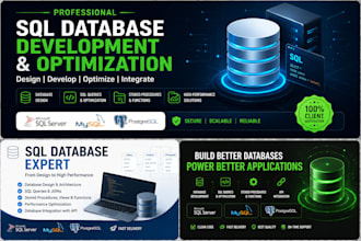 develop, design and optimize sql databases