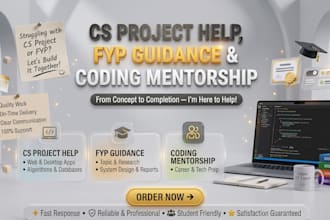 cs project help, fyp guidance and coding mentorship