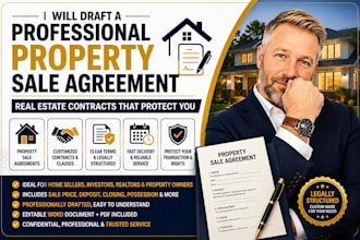 draft a professional property sale agreement real estate contract drafting