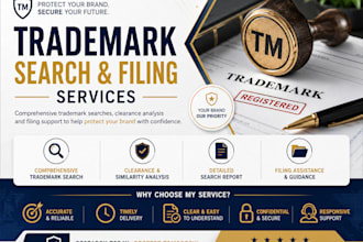 provide trademark search, analysis and filing assistance